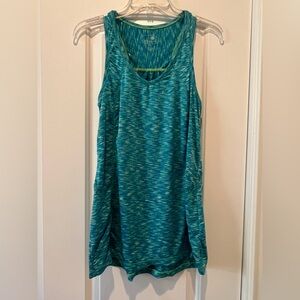 Tangerine Reflective Racerback Tank Top Green Blue